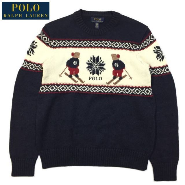 POLO RALPH LAUREN(ポロラルフローレン)の美品 正規 ポロ ラルフローレン スキー ポロベアー ノルディック柄 セーター レディースのトップス(ニット/セーター)の商品写真