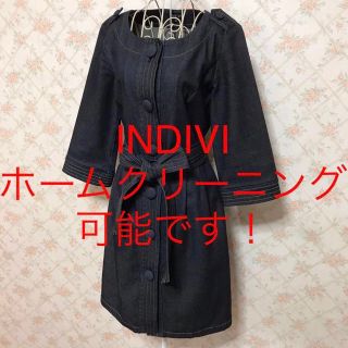 インディヴィ(INDIVI)の★INDIVI/インディヴィ★極美品★七分袖ワンピース38(M.9号)(ひざ丈ワンピース)