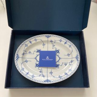 ロイヤルコペンハーゲン(ROYAL COPENHAGEN)のロイヤルコペンハーゲン ブルーフルーテッド ハーフレース プレート(食器)