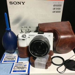 最終値下げ☆付属品多数☆Wi-Fi☆高画質フルHD☆SONY α6000☆白&茶