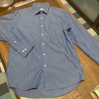 ユニクロ(UNIQLO)のUNIQLO  エクストラファインコットンブロードストライプシャツ（長袖）(シャツ)