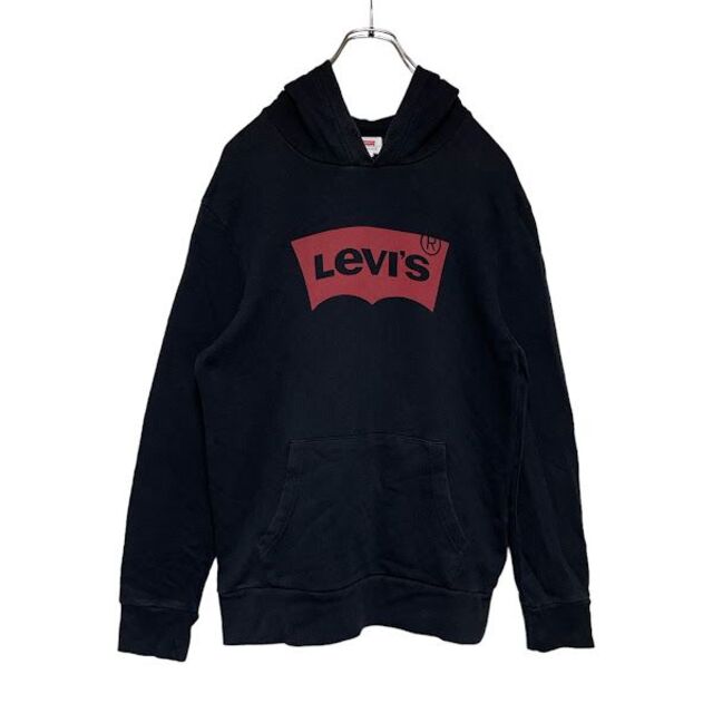 Levi's(リーバイス)のLevi's リーバイス ロゴプリント プルオーバーパーカー ブラック メンズのトップス(パーカー)の商品写真