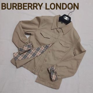 バーバリー(BURBERRY)の美品☆バーバリーロンドン ノバチェックジャケット M相当 ベージュ(テーラードジャケット)