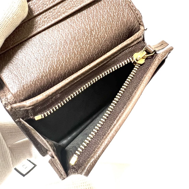 珍しい 小物 GUCCI ✨ほぼ未使用✨ GUCCI ミニ財布 オフィディア GGカードケース 二つ折り オフィディア GGカードケース グッチ  二つ折り ミニ財布