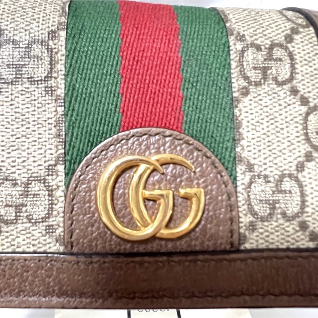 ✨ほぼ未使用✨ GUCCI オフィディア GGカードケース 二つ折り ミニ財布