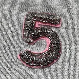CHANEL - 本物 シャネル ビーズ装飾 COCO装飾 ボーダー 長袖 ミニ