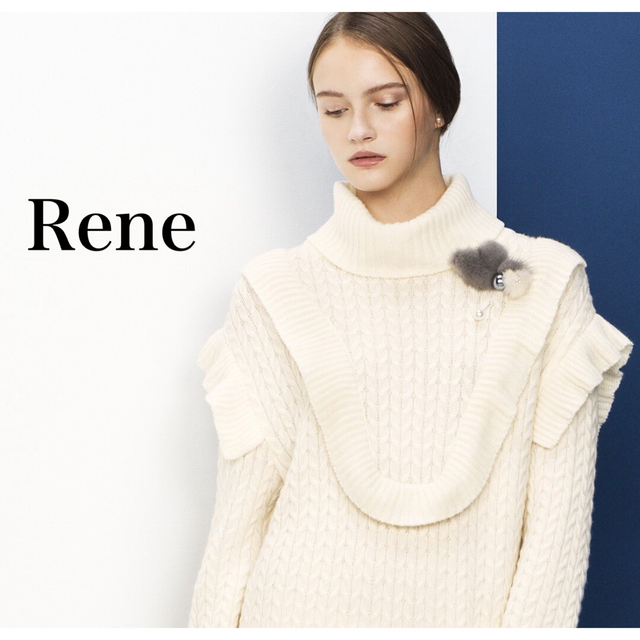 René(ルネ)のRene ルネ　ニットワンピース　34 レディースのワンピース(ひざ丈ワンピース)の商品写真