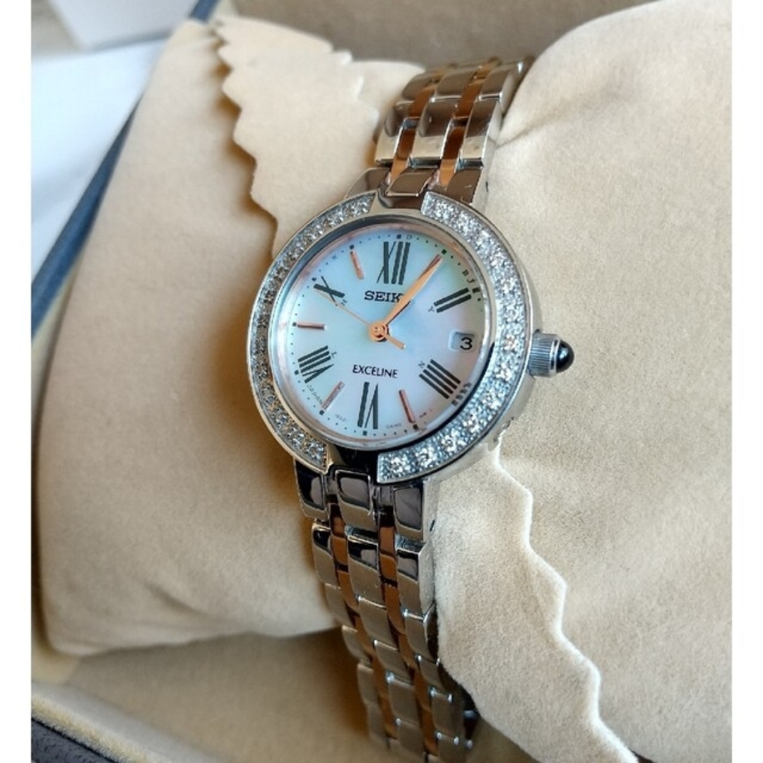 SEIKO - セイコー ドルチェ&エクセリーヌ 美品 シェル 26Pダイヤベゼル