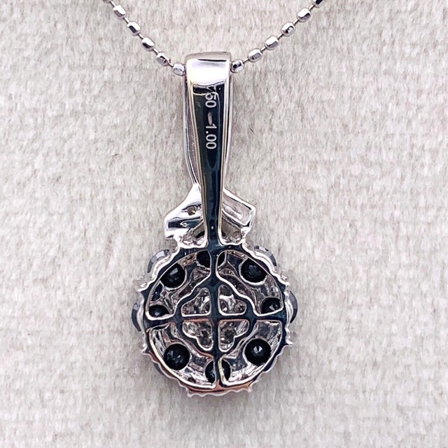 ✴︎極美品 750 18金 1.0ct ブラックダイヤ ダイヤ ネックレス 最も