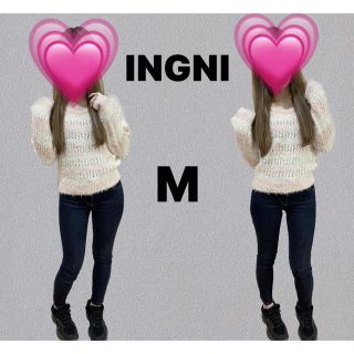 イング(INGNI)の【 INGNI 】イング ニット ボーダー トップス M(ニット/セーター)