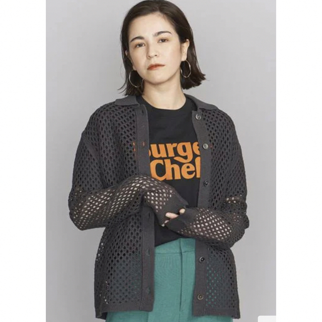 BEAUTY&YOUTH UNITED ARROWS(ビューティアンドユースユナイテッドアローズ)のBEAUTY&YOUTH メッシュニット カーディガン レディースのトップス(カーディガン)の商品写真