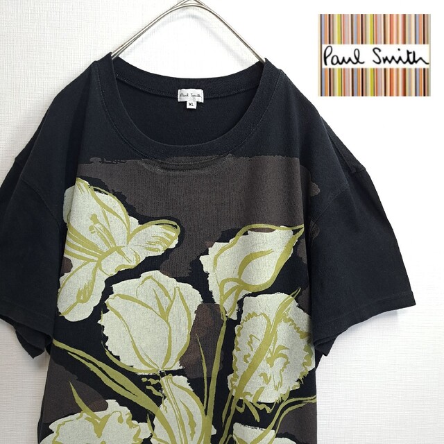 Paul Smith(ポールスミス)のPaul Smith 花柄 デザイン 半袖 Tシャツ ブラック XL/LL メンズのトップス(Tシャツ/カットソー(半袖/袖なし))の商品写真