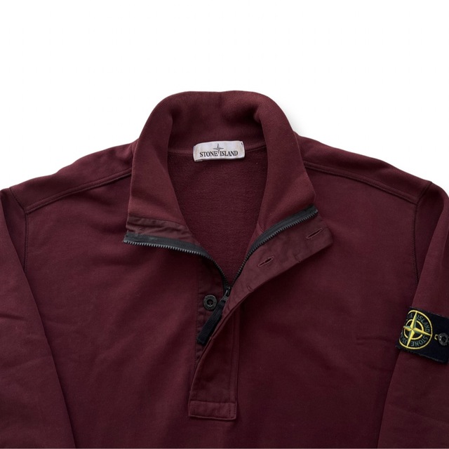 STONE ISLAND ハイネック ハーフジップ スウェット XL レッド smcint.com