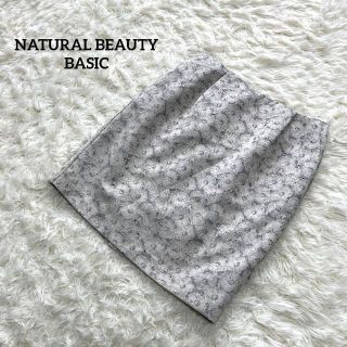 ナチュラルビューティーベーシック(NATURAL BEAUTY BASIC)のnatural beauty basic スカート　総レース　花柄(ミニスカート)