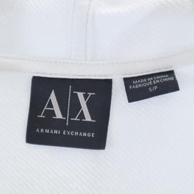 ARMANI EXCHANGE(アルマーニエクスチェンジ)の未使用 アルマーニエクスチェンジ ボーダー柄 ジップパーカー S／P ホワイト×ブラック ARMANI EXCHANGE スウェット メンズ 【中古】  【230311】 メンズのトップス(パーカー)の商品写真