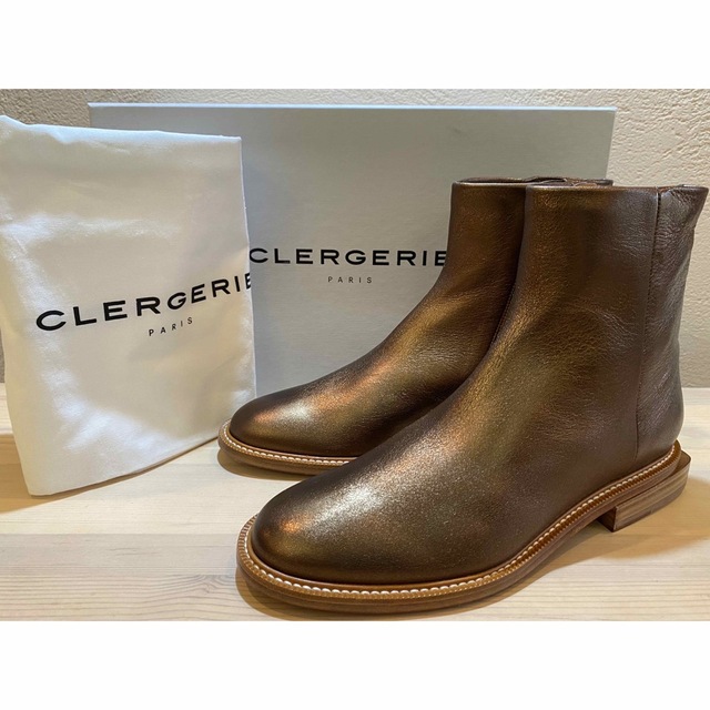 CLERGERIE(クレジュリー)の新品 ロベールクレジュリー レザーアンクルブーツ メタリック サイズジップ レディースの靴/シューズ(ブーツ)の商品写真