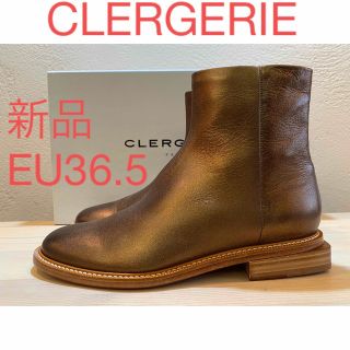 クレジュリー(CLERGERIE)の新品 ロベールクレジュリー レザーアンクルブーツ メタリック サイズジップ(ブーツ)