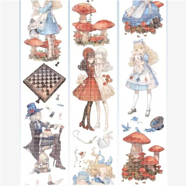 巻売 547☆ 海外 マスキングテープ マステ PET 装飾 人物 女の子 - www