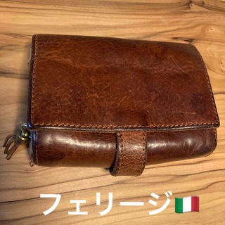 フェリージ(Felisi)のイタリア製フェリージ❤️折り財布 “コロコロ” ブラウン(財布)
