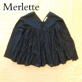 マーレット(Merlette)のMerlette/マーレット/ブラウス/ネイビー/綿(シャツ/ブラウス(長袖/七分))