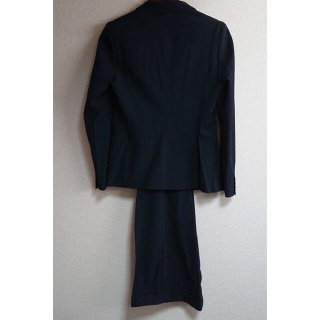 UNIQLO(ユニクロ)のジャケット　ズボン　スーツ上下　セットアップ　ネイビー　紺　ストライプ レディースのフォーマル/ドレス(スーツ)の商品写真