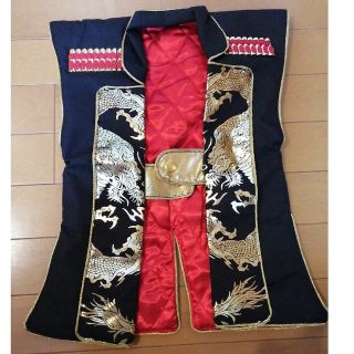 陣羽織　初節句 お祝着 平安義正 極上陣羽織 黒×金(和服/着物)