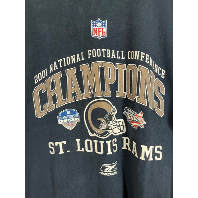 リーボック NFL ノースリーブ プリントTシャツ ヘルメット 00s XL 紺