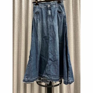 ヒステリックグラマー◆19ss デニム USED加工マキシフレアスカート M