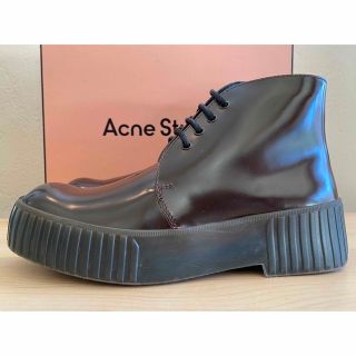 新品 ACNE チャッカブーツ デザーブーツ 厚底ラ アンクルブーツ 革靴