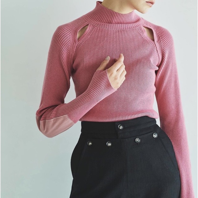 【EMMA LIMBER】Shoulder Slash Knit◆ハイネック