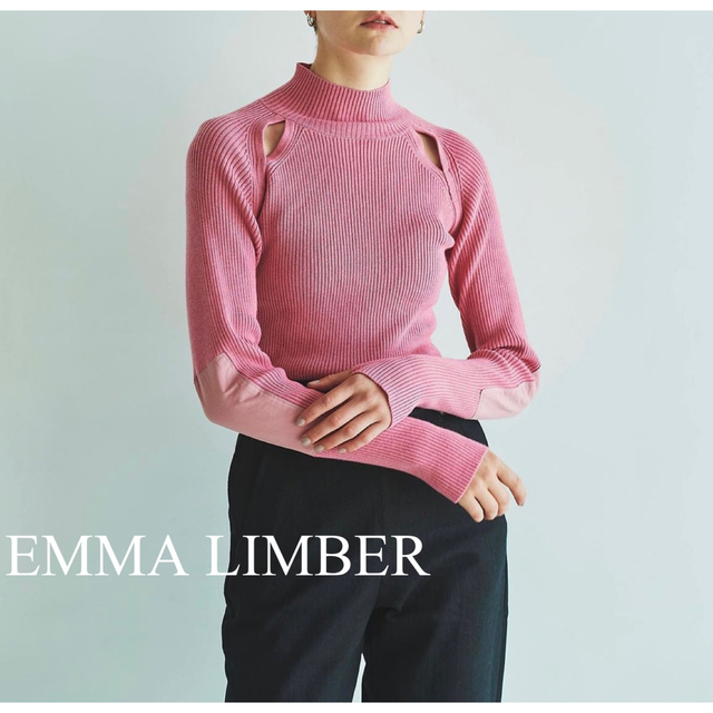 【EMMA LIMBER】Shoulder Slash Knit◆ハイネック