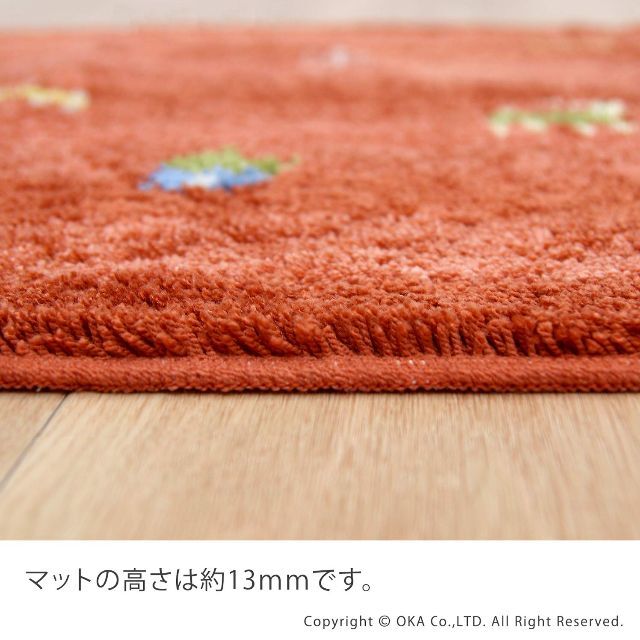 【色: ベージュ】オカ(OKA) 玄関マット ベージュ 約50cm×80cm 洗 3