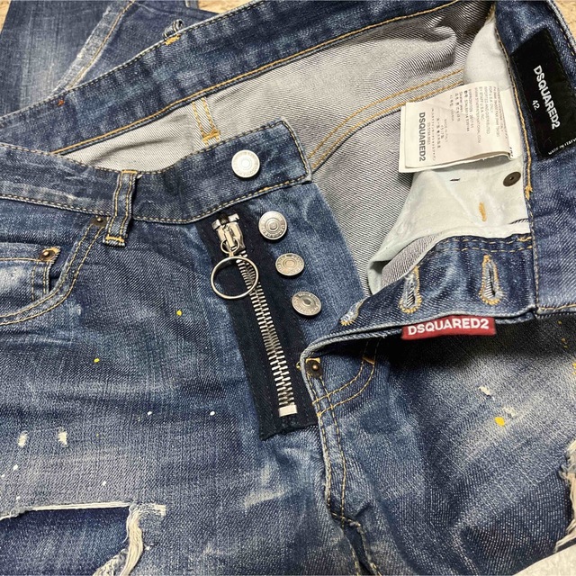DSQUARED2 プリントダメージ加工デニム バルマン チャレンジャー AKM