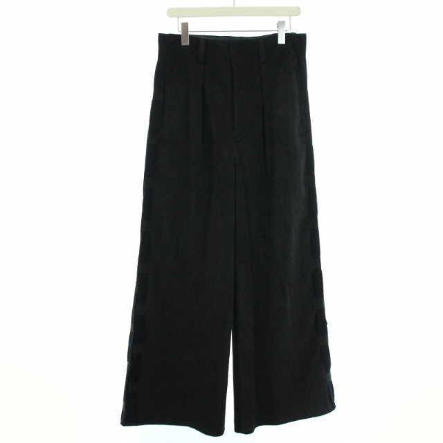 ETHOSENS ARTIFICIAL LEATHER WIDE PANTS