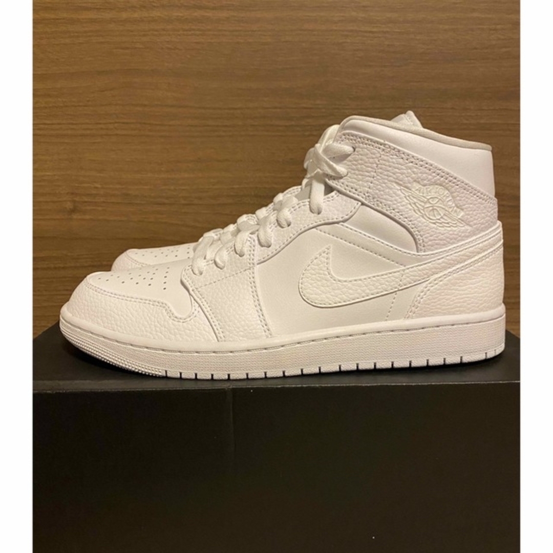 NIKE AIR JORDAN 1 MID "Triple White 4