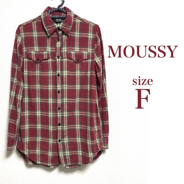 moussy(マウジー)のMOUSSY ロング チェックシャツ レディースのトップス(シャツ/ブラウス(長袖/七分))の商品写真