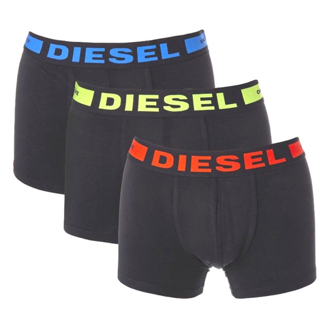 DIESEL(ディーゼル)のディーゼル　メンズ　ボクサーパンツ　XL　3枚セット　01 BLACK メンズのアンダーウェア(ボクサーパンツ)の商品写真