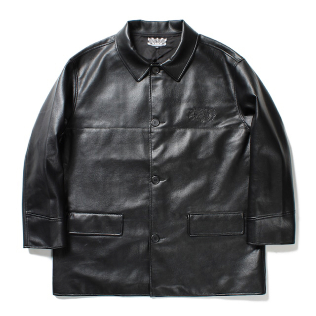 ト送料込 舐達麻 FAUX LEATHER CAR COAT L | reumareica.com