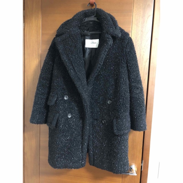 美品　max mara 田丸麻紀　テディベア　XS　黒　ラメ　マックスマーラ