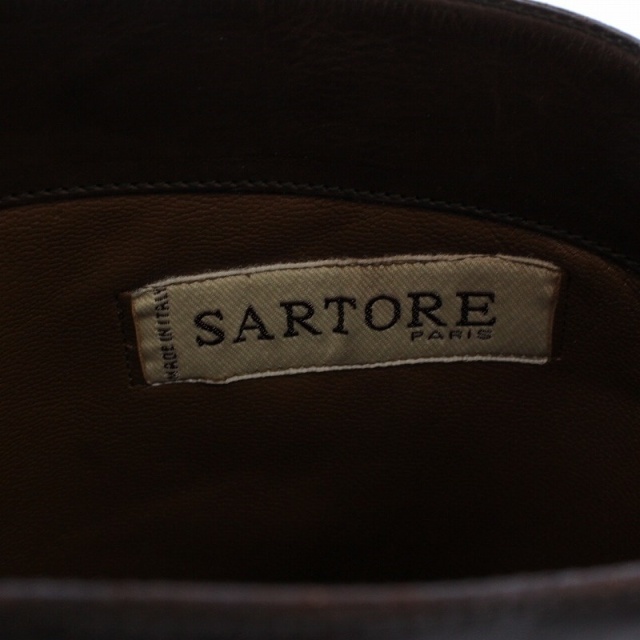 SARTORE(サルトル)のサルトル ブーツ ロング ローヒール レザー 35 ダークブラウン レディースの靴/シューズ(ブーツ)の商品写真