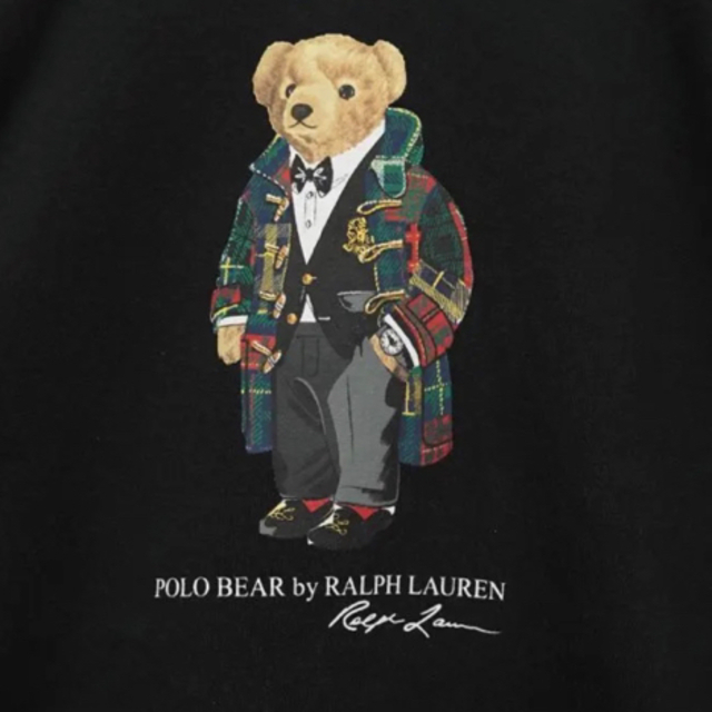 POLO RALPH LAUREN(ポロラルフローレン)の⭐️ポロラルフローレン⭐️ ポロベア プリントパーカー ブラック 黒 M メンズのトップス(パーカー)の商品写真