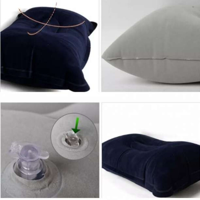 エアー枕 2個セット エアーピロー クッション アウトドア キャンプ 飛行機 インテリア/住まい/日用品の寝具(枕)の商品写真