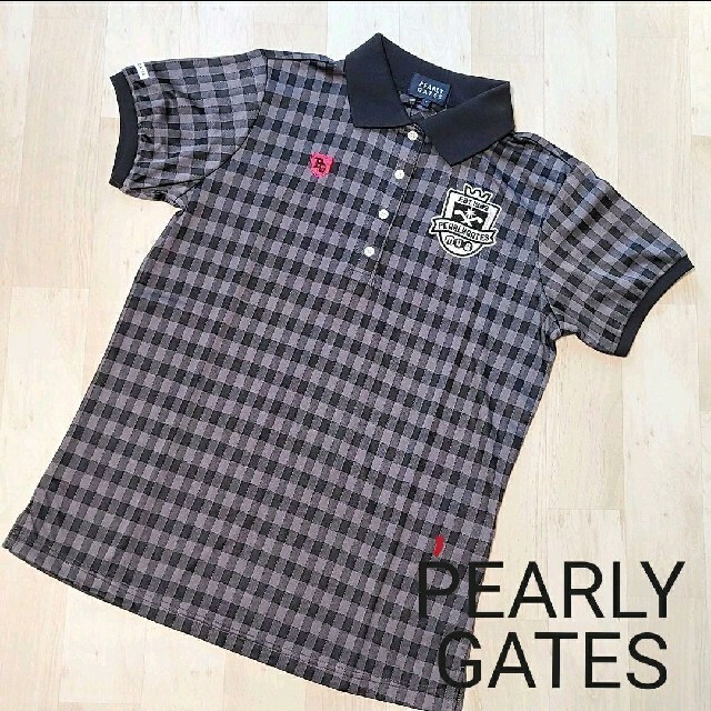 PEARLY GATES(パーリーゲイツ)のパーリーゲイツ ポロシャツ ギンガムチェック サイズ１☆新品未使用 スポーツ/アウトドアのゴルフ(ウエア)の商品写真