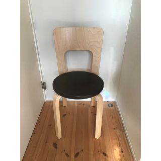 希少 artek アルテック CHAIR66 ブラウン ビニールレザー(ダイニングチェア)