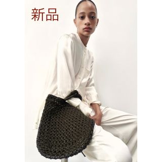 新品タグ付定価21000円！ZARA ザラ＊ウーブンレザーバケットバッグ