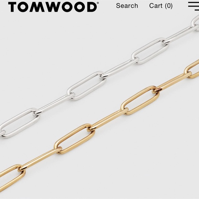 新品 TOMWOOD トムウッド ボックス チェーン ブレスレット シルバー