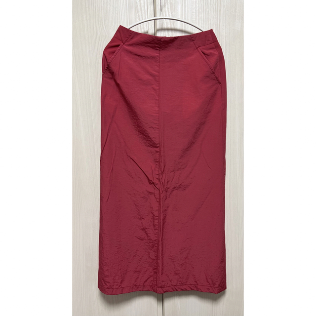 IENA(イエナ)の新品　IENA ナイロンコットントラペーズスカート マキシ レッド ピンク 34 レディースのスカート(ロングスカート)の商品写真