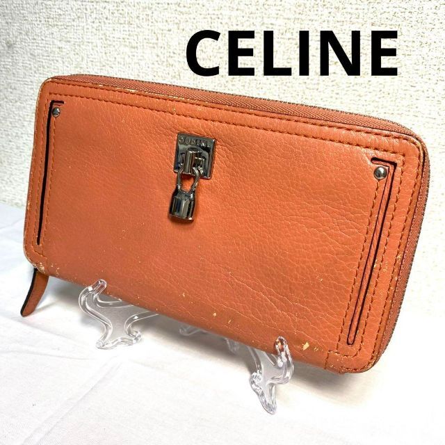 CELINE セリーヌ 長財布 ラウンドファスナー かわいい 財布 ピンク