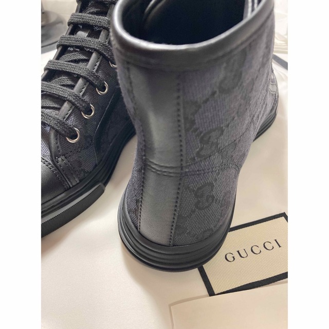 Gucci(グッチ)の新品　GUCCI ハイトップスニーカー　ブラック　36/23.5cm  レディースの靴/シューズ(スニーカー)の商品写真