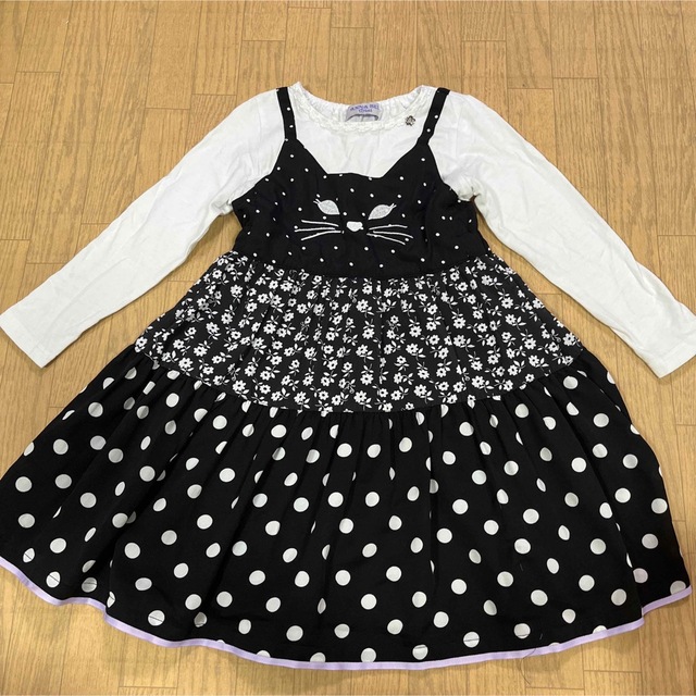 ANNA SUI mini(アナスイミニ)のANNA SUI mini 長袖ワンピース　110センチ キッズ/ベビー/マタニティのキッズ服女の子用(90cm~)(ワンピース)の商品写真